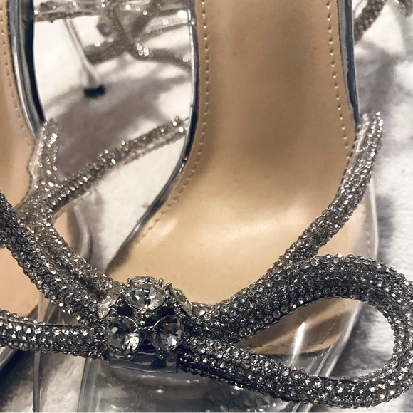 Brand New Sparkly Strappy Heels By PUBLIC DESIRE - Heel Height 4 Inches - Box 50 - Picture 4 of 7